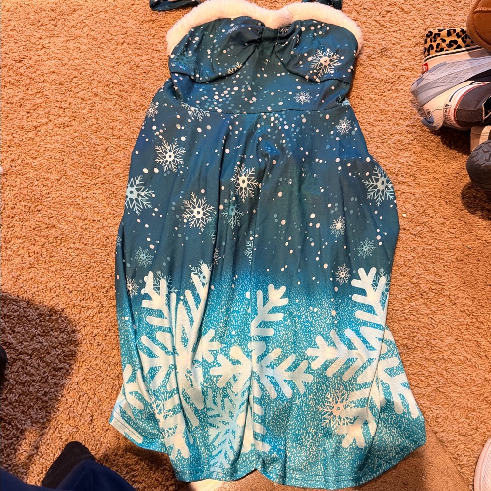 Snowflake Strapless Dress